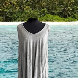 Women’s cover up, gray with V neck. Cotton poly blend.  Women's M-L